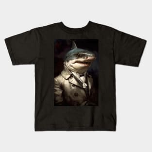 Great White Shark Classic Portrait Kids T-Shirt